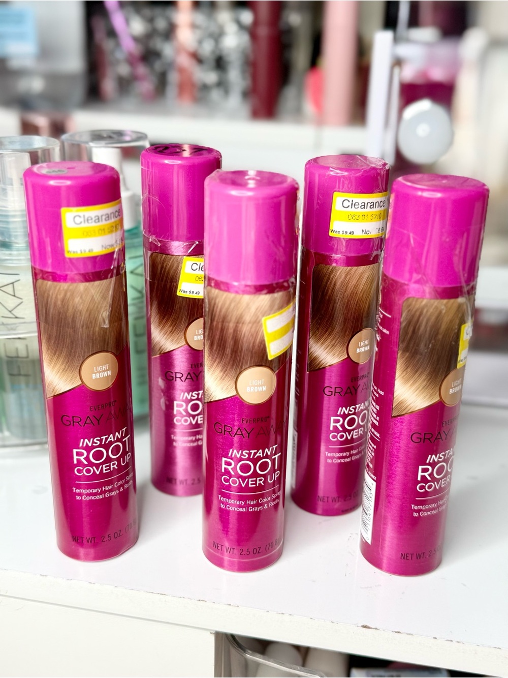 Instant Root Cover Up Spray - Pink Can, Light Brown Shade